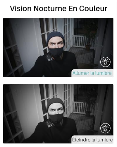 Caméra extérieure sans fil 2K compatible Alexa et Google - 8