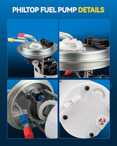Image of PHILTOP Electric Fuel Pump Assembly Compatible with 2004-2007 GMC Yukon XL 1500, 2007 Chevrolet Avalanche, 2004-2006 Chevrolet Avalanche 1500, 2004-2007 Cadillac Escalade ESV, FG0809, Gas, 3 Tubes
