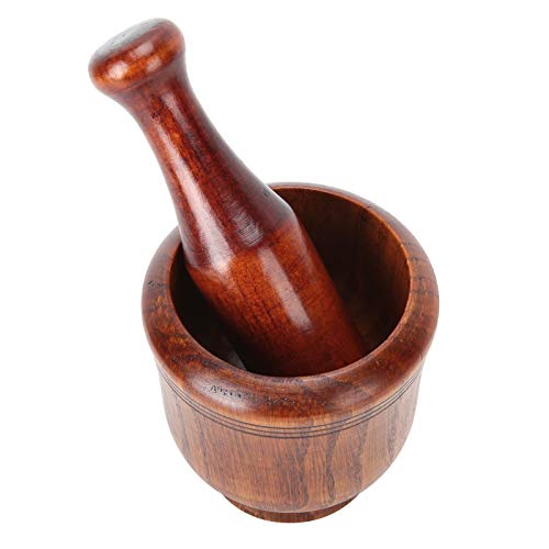 Miniatura 7 de Cuenco de molienda de madera, mortero de cocina y mortero, ajo manual, jengibre, especias, amoladora de utensilios de cocina para accesorios