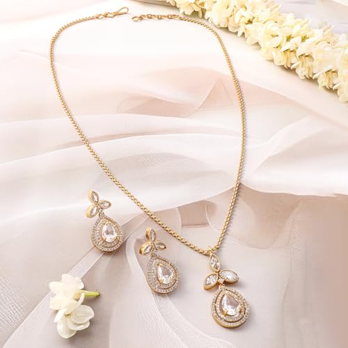 Image of Rubans AD Zircon Chic Pendant Necklace for Woman Stylish