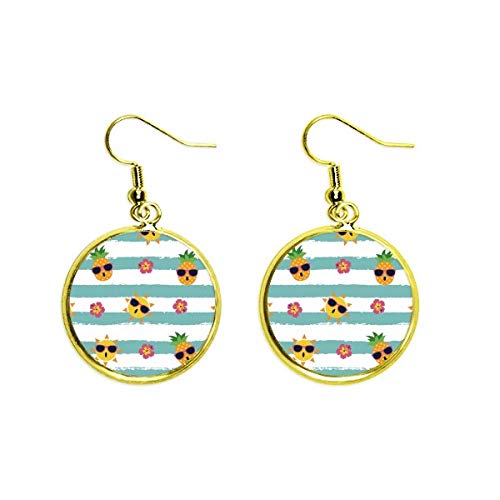 Pendientes de mujer Sol Río Cristal de flor de piña ideales para cenas y eventos