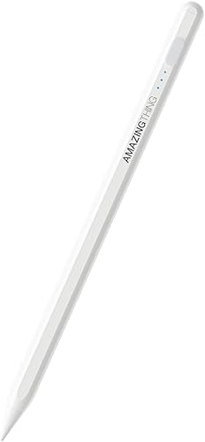 AMAZINGTHING Lápiz óptico activo para iPad Pro/Air/Mini, rechazo de palma, sensibilidad a la inclinación, carga inalámbrica magnética, alternativa