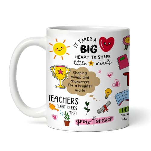 Image of DAYS Personalized Mug Custom Teacher's Name Appreciation Mug, Daily Affirmations, Teacher Thank You Gift Motivational Coffee Mug