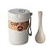 Produktbild Suppentasse mit Löffel, 300ml bewegliches Geschirr Weizenstroh Frühstück Porridge Soup Cup (beige)