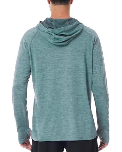 Roadbox UPF 50+ Fishing Shirts for Men, Long Sleeve UV Sun Protection Lightweight Rash Guard Hoodie for Hiking Workout3