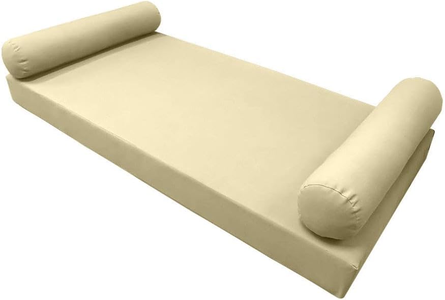 Prolinemax S5 Crib Size Knife Edge Outdoor Daybed Mattress Bolster Insert and Cover Complete Set AD103