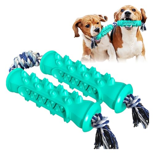 Bâton de meulage de jouet pour chien jaune résistant avec corde d'aération