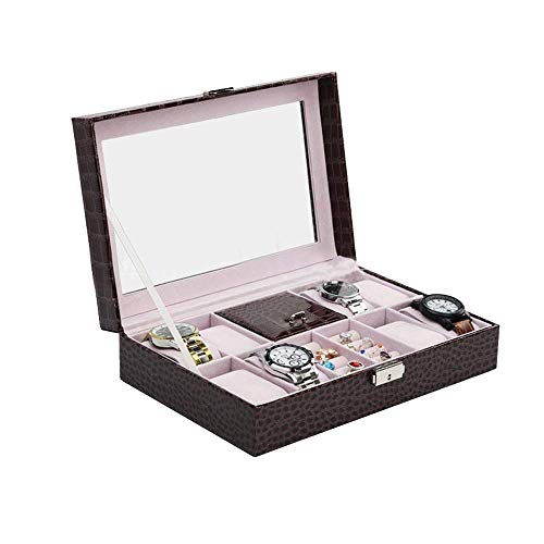 Rangement en cuir de montre XJBTBA polyvalent avec motif pour coffret cadeau mixte