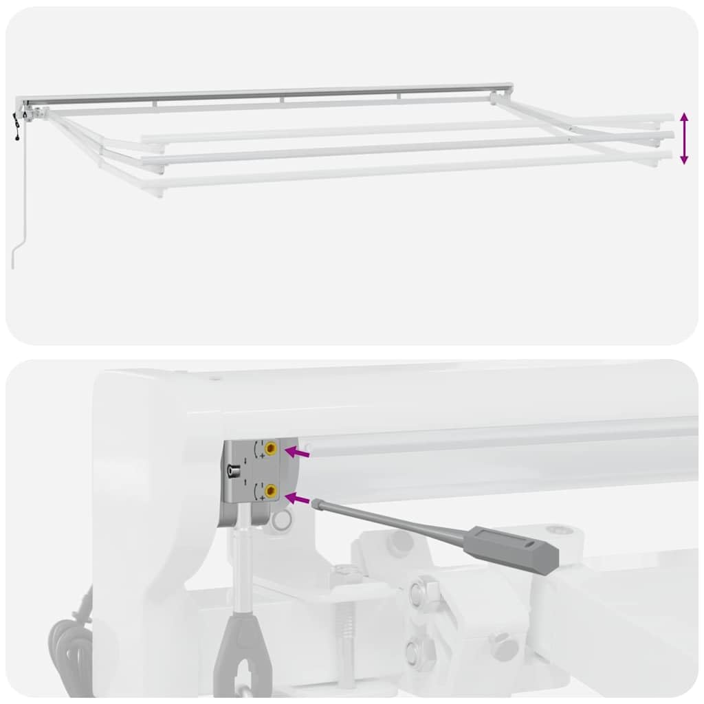 vidaXL Rama markizy Wielokolorowe 400 x 200 cm Poliester z powłoką PU