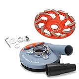 Wohenhao Dust Shroud for Angle Grinder 4.5-5 inch + Diamond Grinding Cup Wheel 5 inch, Universal Sur