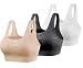 Cabales KINYAOYAO Women's 3-Pack Lace Cover Sports Bra with Removable Pads,Lace Style-1,XXX-Large