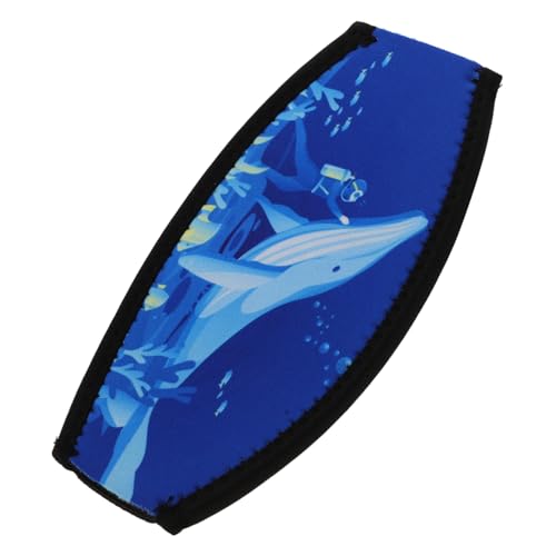 Cubierta de correa de máscara de buceo UPKOCH de neopreno azul almohadilla protectora 5 piezas 3