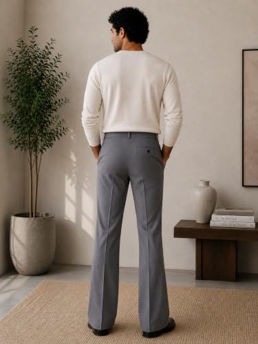 Image of Men Formal Pant Bellbottom | Premium Japanese Fabric, Bell Bottom Bootcut Fit, Smart Casual & Formal Wear