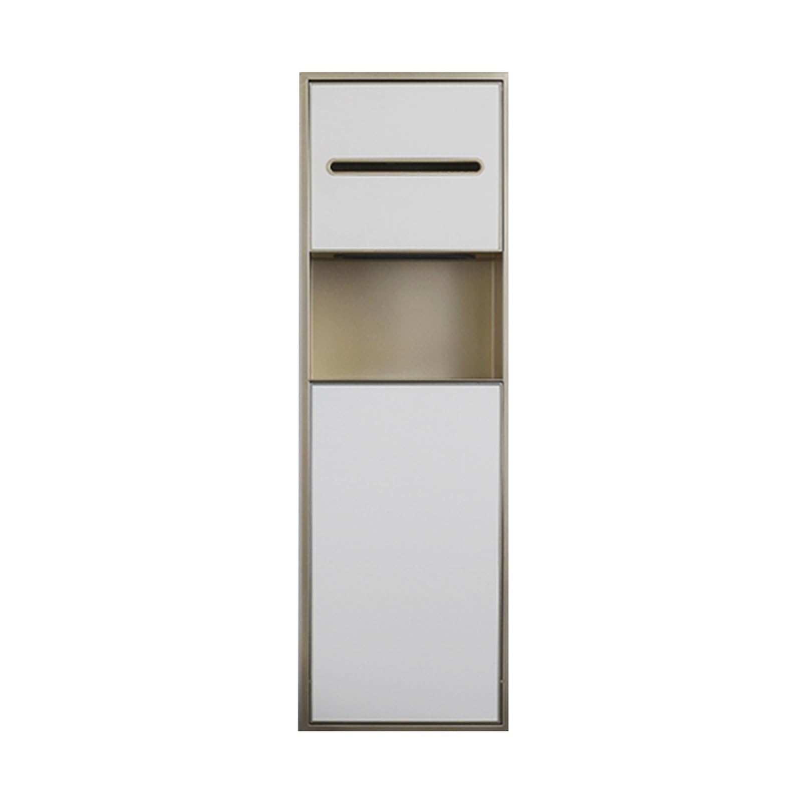 Set da bagno in acciaio inox: porta carta igienica, portaoggetti per doccia, cestino e portascopino da incasso, soluzione moderna, resistente ed elegante per bagni puliti