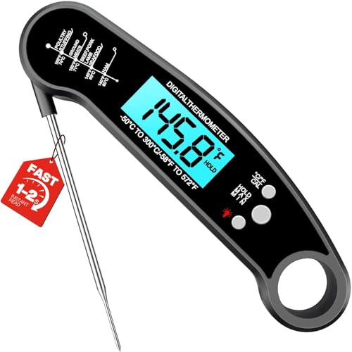 Meat Thermometer Digital – Instant Read Food Thermometer for Gril...