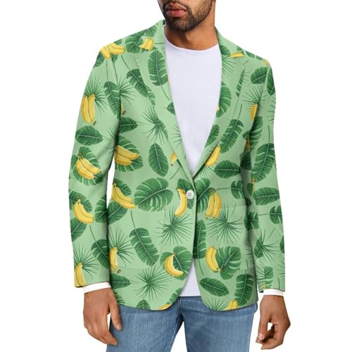 Men's Casual Blazer Suit Jackets Sports Coats One Button Busniess Jacket for Wedding Prom Party