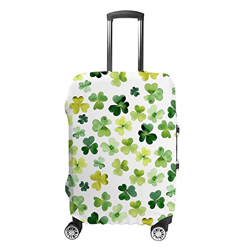 Housse de protection pour bagages trèfle aquarelle voyage tissu élastique