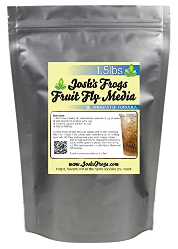 Joshs Frogs The Best MELANOGASTER Fruit Fly Food Media (1.5 lbs/1.35 Quarts - Makes 10 Fruit Fly Cultures)