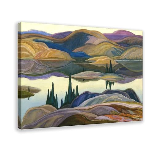 Toile Lac Ontario Franklin Carmichael haute définition | Décoration murale sur toile avec cadre