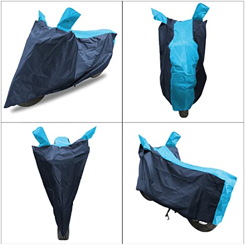 Image of Hunter 350 Two Wheeler Bike Cover Accessories - Dustproof - UV Protection - Premium Bike Cover Blue Aqua