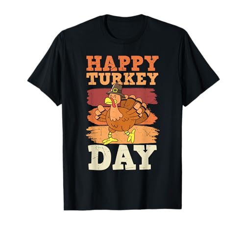 Happy Thanksgiving Turkey Day Family Kids Matching Pajama T-Shirt