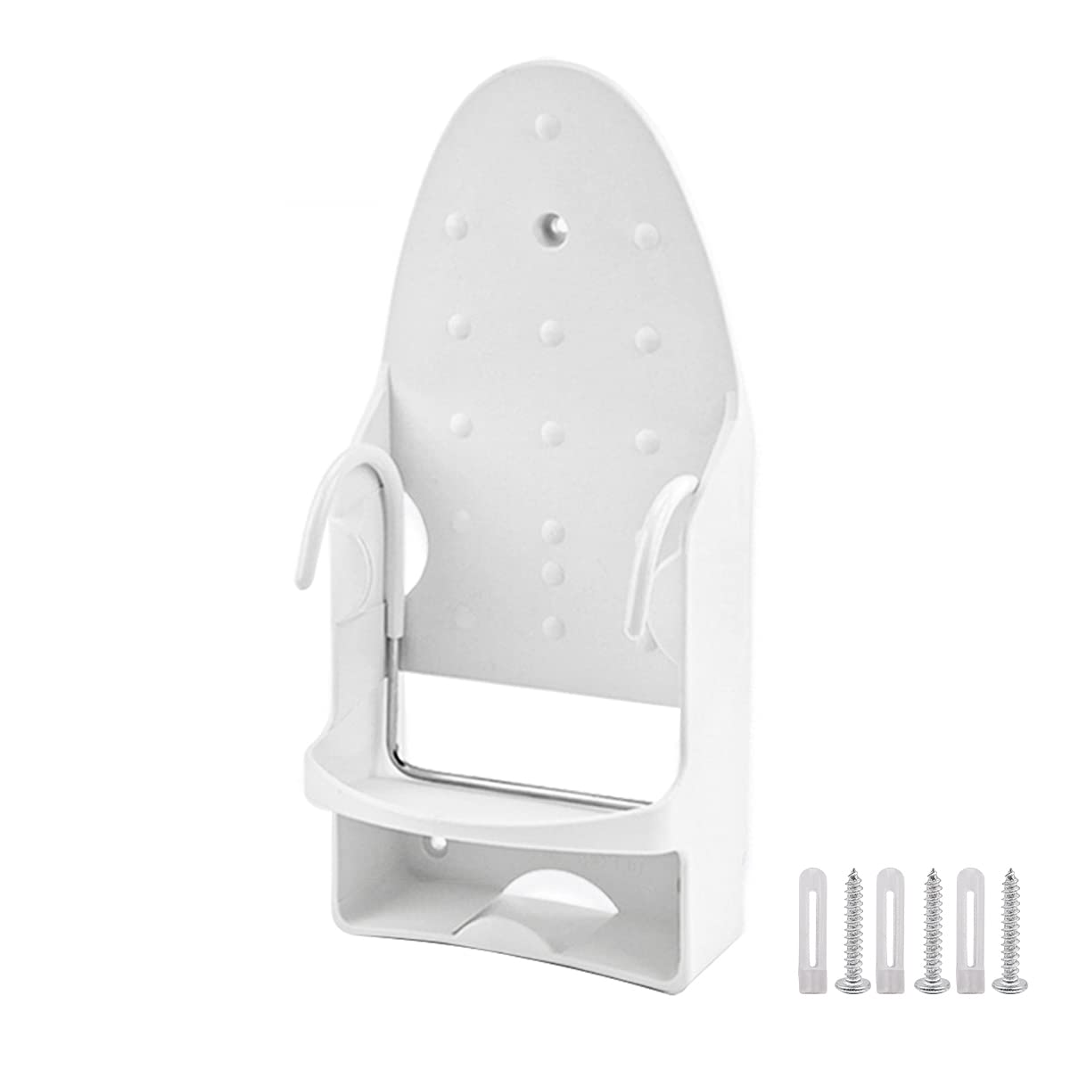 Supporto per Ferro da Stiro a Parete, ASSE da Stiro da Parete, 16,9 Pollici x 5,5 Pollici x 4,72 Pollici - Bianco