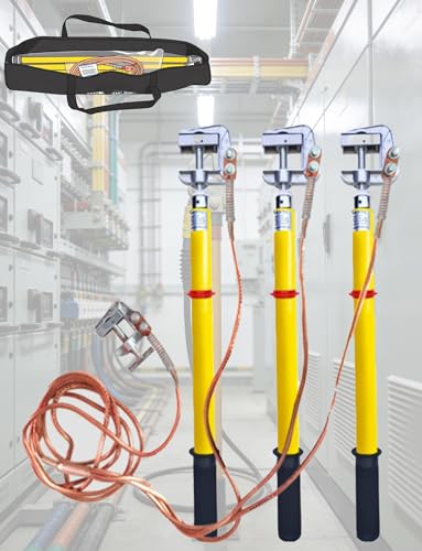 High Voltage Grounding Rod Kit with 25ft Transparent Soft Copper