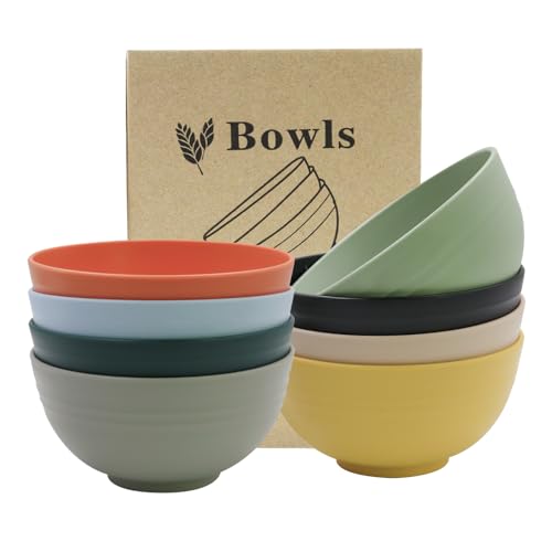 alwaiiz Müslischalen, 8 Stück Leicht und Sturzfest Suppenschüssel Müslischüsseln, Plastikschüssel für Müsli, Salate, Pasta, Picknick, Zuhause, Erwachsene, Kinder(8 Farben) alwaiiz Müslischalen, 8 Stück Leicht und Sturzfest Suppenschüssel Müslischüsseln, Plastikschüssel für Müsli, Salate, Pasta, Picknick, Zuhause, Erwachsene, Kinder(8 Farben)