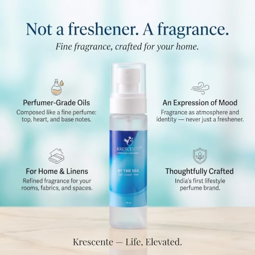 Image of By the Sea Room & Linen Spray | Fresh Aquatic Mist | Luxury Air Freshener | Premium Home Fragrance| Luxury Room Spray & Linen Spray | 90ml
