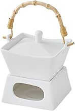 Pote de fondue de cerâmica com tampa: Conjunto de panelas de fondue de chocolate, fondue de queijo, canecas de fondue de porcelana, panela de derretimento de sobremesa, fonte de fondue para festa de fonte de chocolate