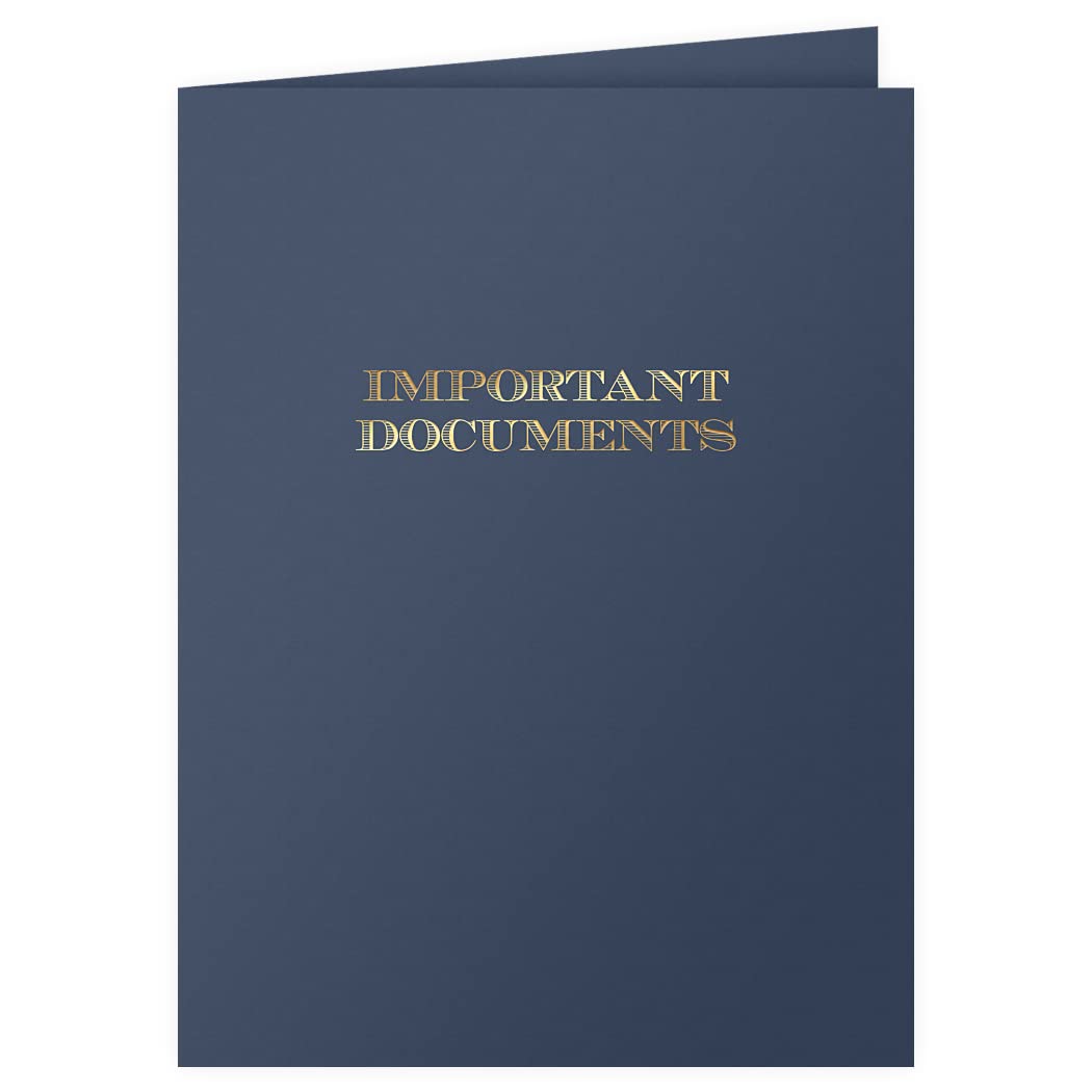 The Gallery Collection9 x 12 Important Document Two Pocket Presentation Folders - Perfect for Sales Material, Documents & More, (25 Qty) - Blue