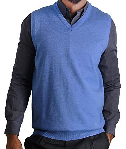 Blue Ocean Men's Heather Sweater Vest-Large