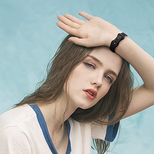 Image of Getino Compatible with Apple Watch Bands 40mm 38mm 41mm 42mm iWatch Series 11 10 9 8 7 6 5 4 3 2 1 SE Women, Durable Soft Silicone Thin Slim Sport iWatch Strap, Black /Smoke Violet /Starlight /Milk Tea
