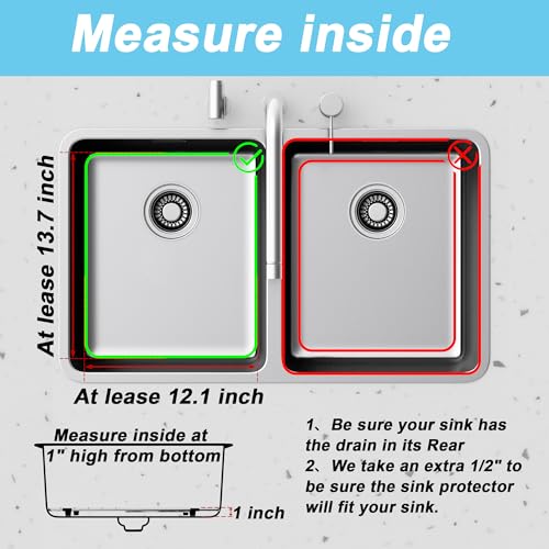 Protector de Fregadero Dorado de Acero Inoxidable 13.2 x 11.6 pulg miniatura 3