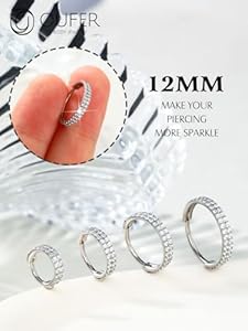 OUFER 20G Piercing Nez Anneaux Acier Chirurgical 316L Piercing Oreille