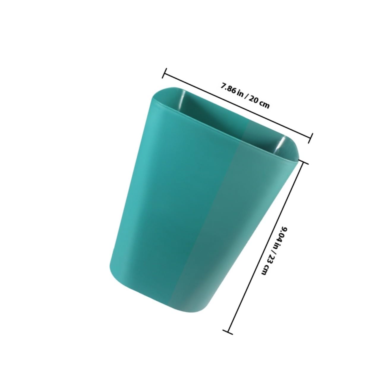SHINEOFI 3pcs Outdoor Small Plastic Wastebasket Bin Blue Square Large Opening Garbage Can for Office Home Garden Storage and Organization