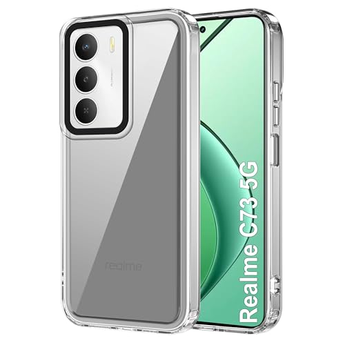 Image of amazon basics Back Case Cover for Realme C73 5G | Compatible for Realme C73 5G Back Cover | Case Cover with Camera Protection | (TPU + PC | Transparent)