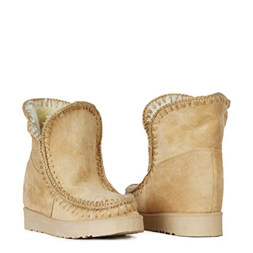 RUNLEY ALTAMODA Botas Australianas para Mujer Calientes Cuña Interior y Forrada con Pelo y...