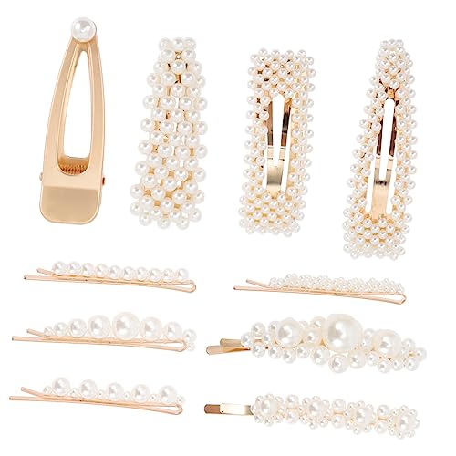 Pince à cheveux perle coiffure femme barrette acrylique blanche accessoire mariage fille