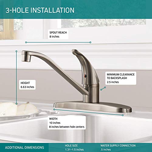 Peerless Single-Handle Kitchen Sink Faucet, Stainless P110Lf-Ss #TOP2