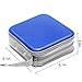 Siveit CD Case, 40 Capacity CD/DVD Case Holders Wallet Hard Plastic DVD Disc Cases Storage Binder for Car Home Office Travel (Blue)