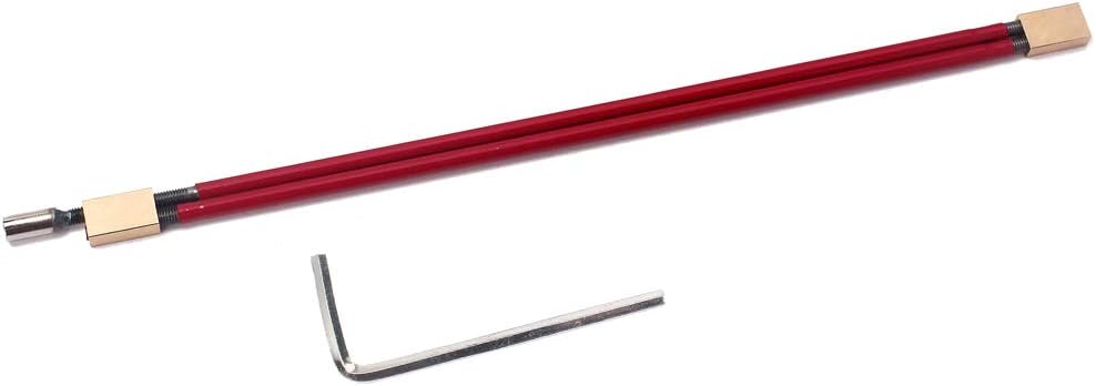 Alnicov 4MM Guitar Truss Rod，2 Way Adjustable Guitar Truss Rod，4MM Allen Nut，460MM Over All Length，Red