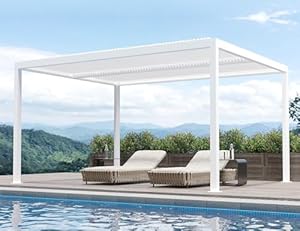 PURPLE LEAF Pergola 3.65 x 4.8 m Weiß