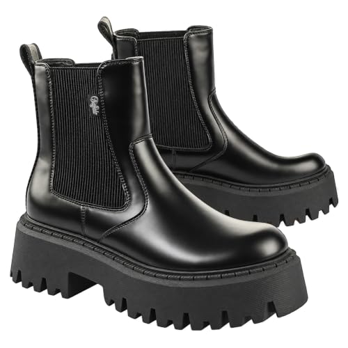 Image of Buffalo Aspen Chelsea Women's Black Boots - UK 5