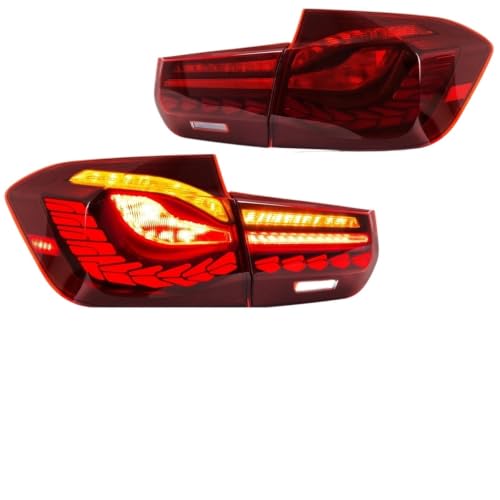 Feu Arrière pour BMW Série 3 Berline 2011-2018 avec Éclairage LED Rouge