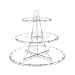 Deflecto 3 Tier Dessert Stand, Adjustable Tiers, Serving Platter, Display Cupcakes, Cake Pops, Fruits and Danish, 13.25" x 11.3" x 13.25" (20201CR)