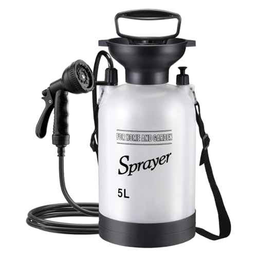 Douche pour chien robuste 5 L dotée d'un tuyau long de 9,84 pieds et pommeau multi-jets durable
