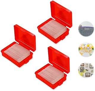 Cezlstesy Double Sided Tape Heavy Duty, 180PCS Double Sided Sticky Pads Clear Nano Mounting Tape for Paste Photos Posters, Carpet Fixing Removable (3 Boxes)