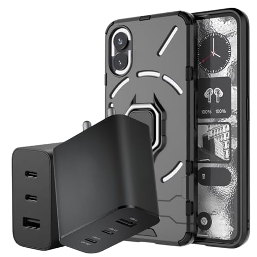 Image of KAIMENGLONG 65w PD USB-C Fast Charger Compatible for Nothing Phone 3a / 3a Pro / 2a / 2a Plus | Rapid Charging Technology Original Charging Speed (Black)