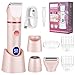 Cozary Rasoio Elettrico Donna,3 In 1 Depilatore Corpo,Rasoio Elettrico Corpo Donna Impermeabile,Rasoio Intimo Donna a Secco e Bagnato,Rasoio Parti Intime Donna per Viso, Corpo, Soprocciglia e Inguine immagine